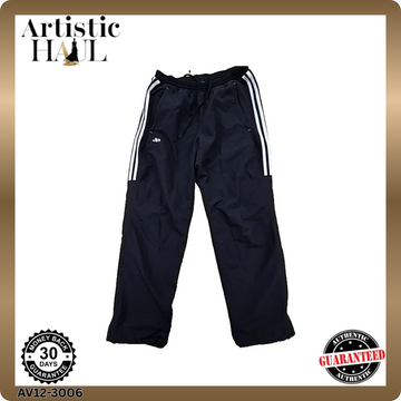 Adidas Unisex Black 3-Stripes Track Pants Size M