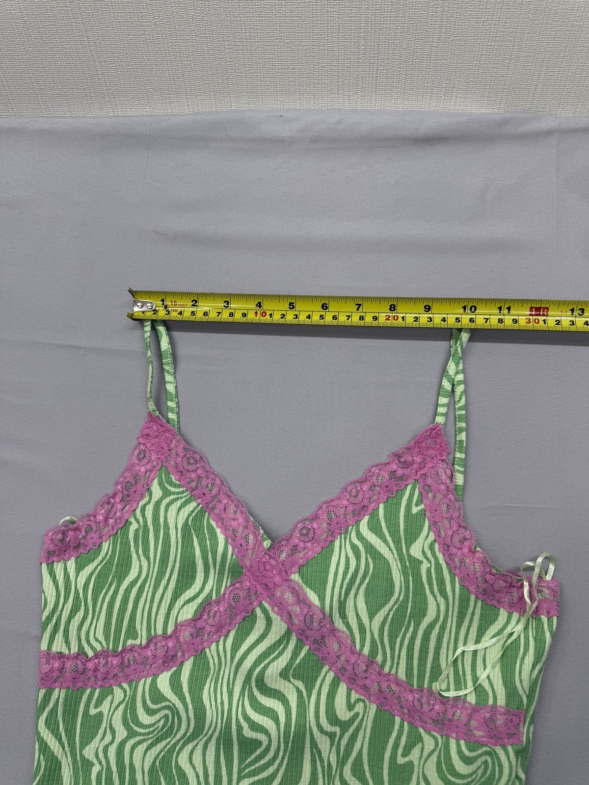 Sinsay Green Zebra Lace Bralette L Women Polyester