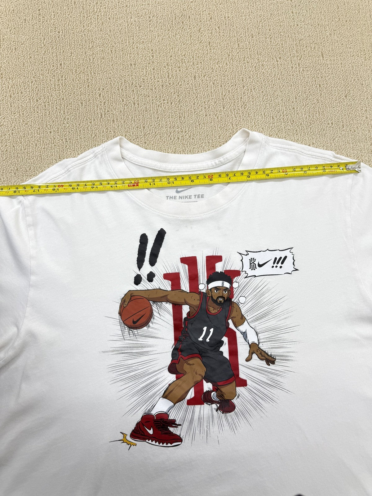 Nike James Harden Basketball Graphic White Crewneck Short Sleeve T-Shirt L
