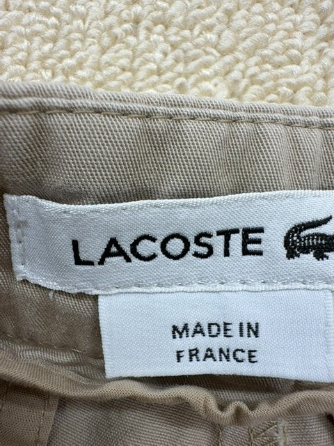 Lacoste Women's Vintage Beige Chino Pants Sz 34x32 Slim Fit France