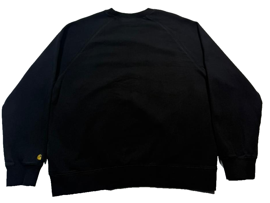 Carhartt Wip Men'S Black Chasy Sweatshirt Crewneck Raglan Long Sleeve Size M