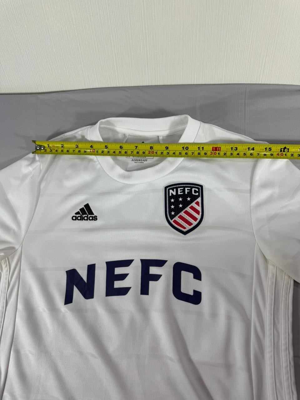 Adidas NEFC Home Football Shirt White Men Medium