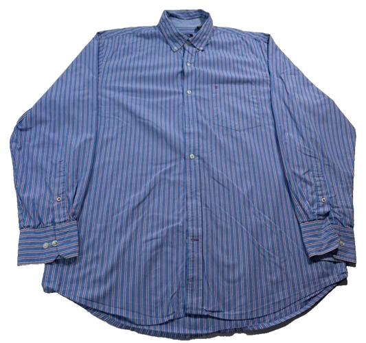 Izod Men's Multicolor Shirt – Size L, Striped, Long Sleeve