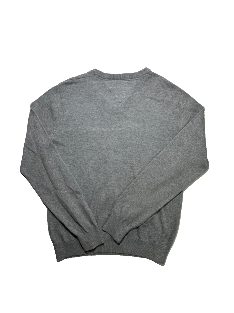 Tommy Hilfiger Men's Long Sleeve Gray V-Neck Cotton Sweater Pullover Size XS
