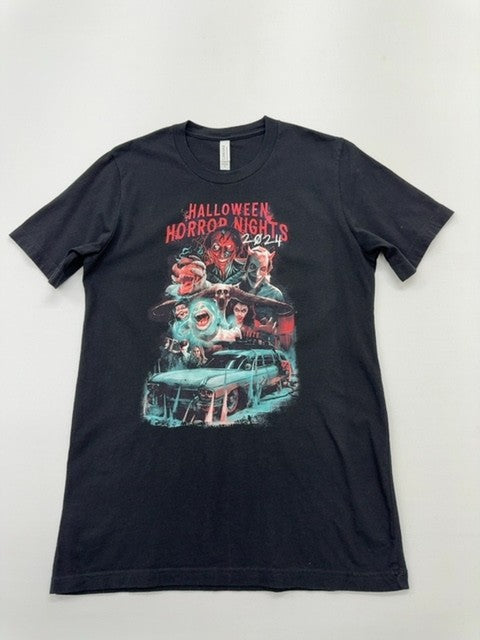 Canvass Men Black Halloween Horror Nights 2023 T-Shirt Size M