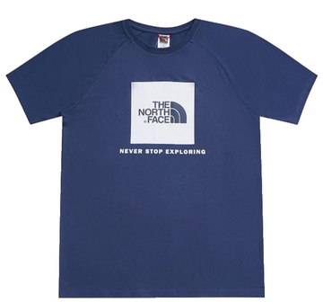 The North Face Navy Blue T-Shirt, Men's XL, Logo Print Casual Cotton Tee