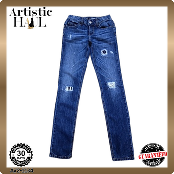 Liu Jo Women's Blue Distressed Denim Jeans Size 26