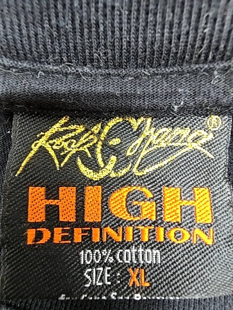 Reckless High Definition Men's Black Motorcycle Wings T-Shirt XL