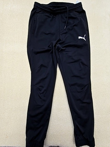 Puma Men's Black Track Pants M Elastic Waist Drawstring