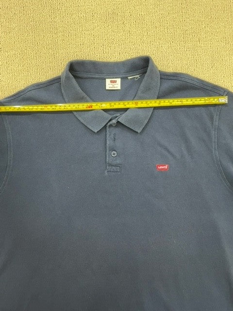 Levi's Navy Blue Men's XXL Short Sleeve Polo Shirt Cotton Blend