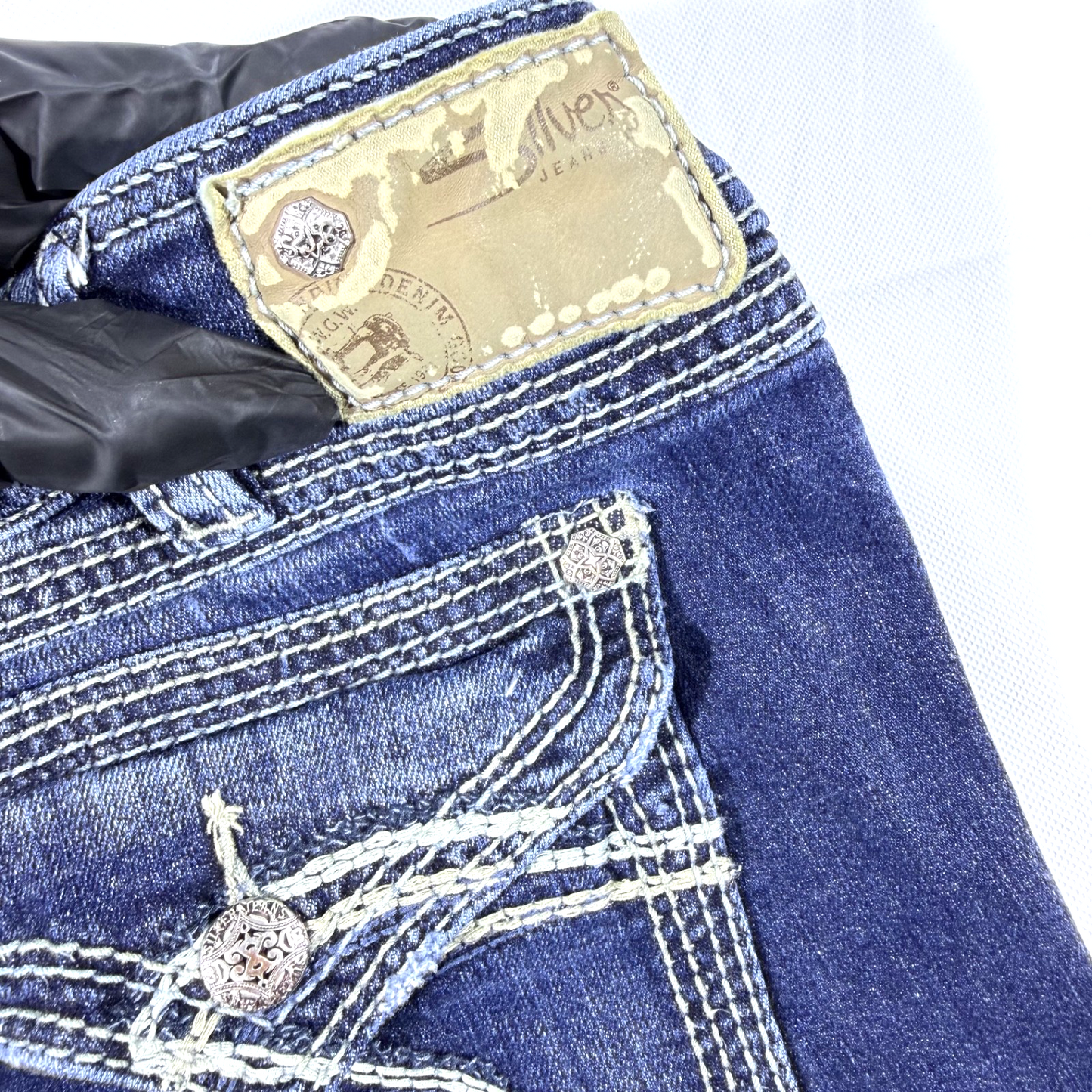 Silver Jeans Suki Distressed Women's Denim Jeans W33 L32 Flap Pockets