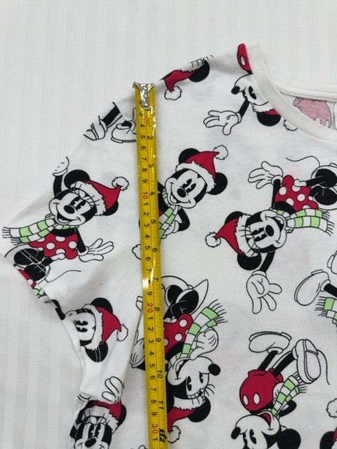 Disney Girls White Mickey Minnie Graphic T-Shirt Size 10/12
