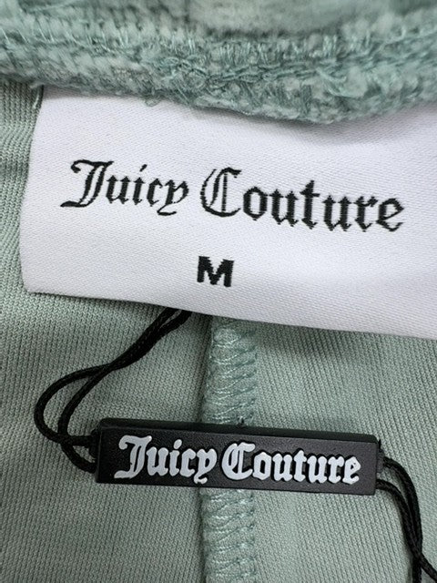 Juicy Couture Del Ray Chinois Green Velour Sweatpants M Straight Fit