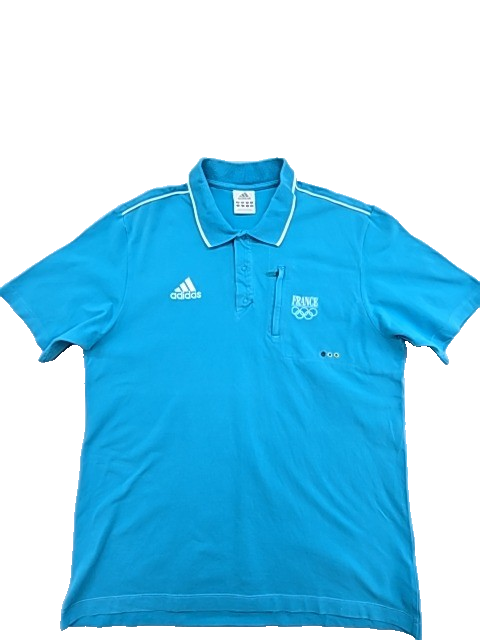 Adidas Men's Blue Polo Shirt – Size L, Short Sleeve – Ref F887B