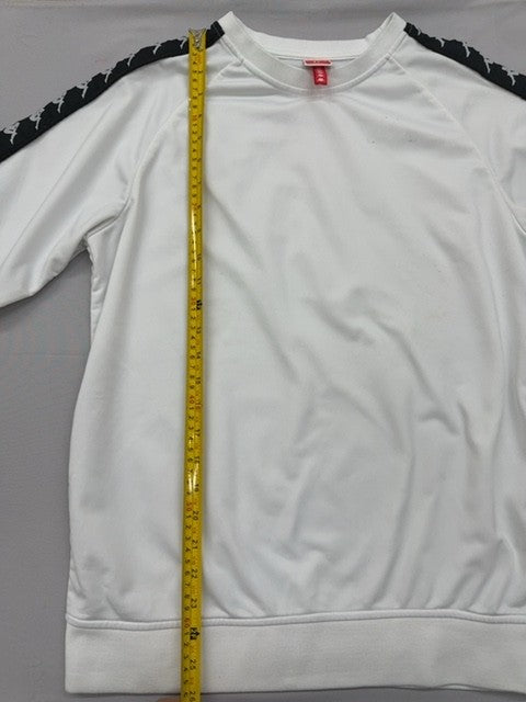 Kappa Unisex White Track Jacket Medium Zipper Polyester Activewear