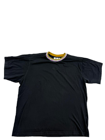 Adidas Men's XL Black Striped Short Sleeve Crew Neck T-Shirt