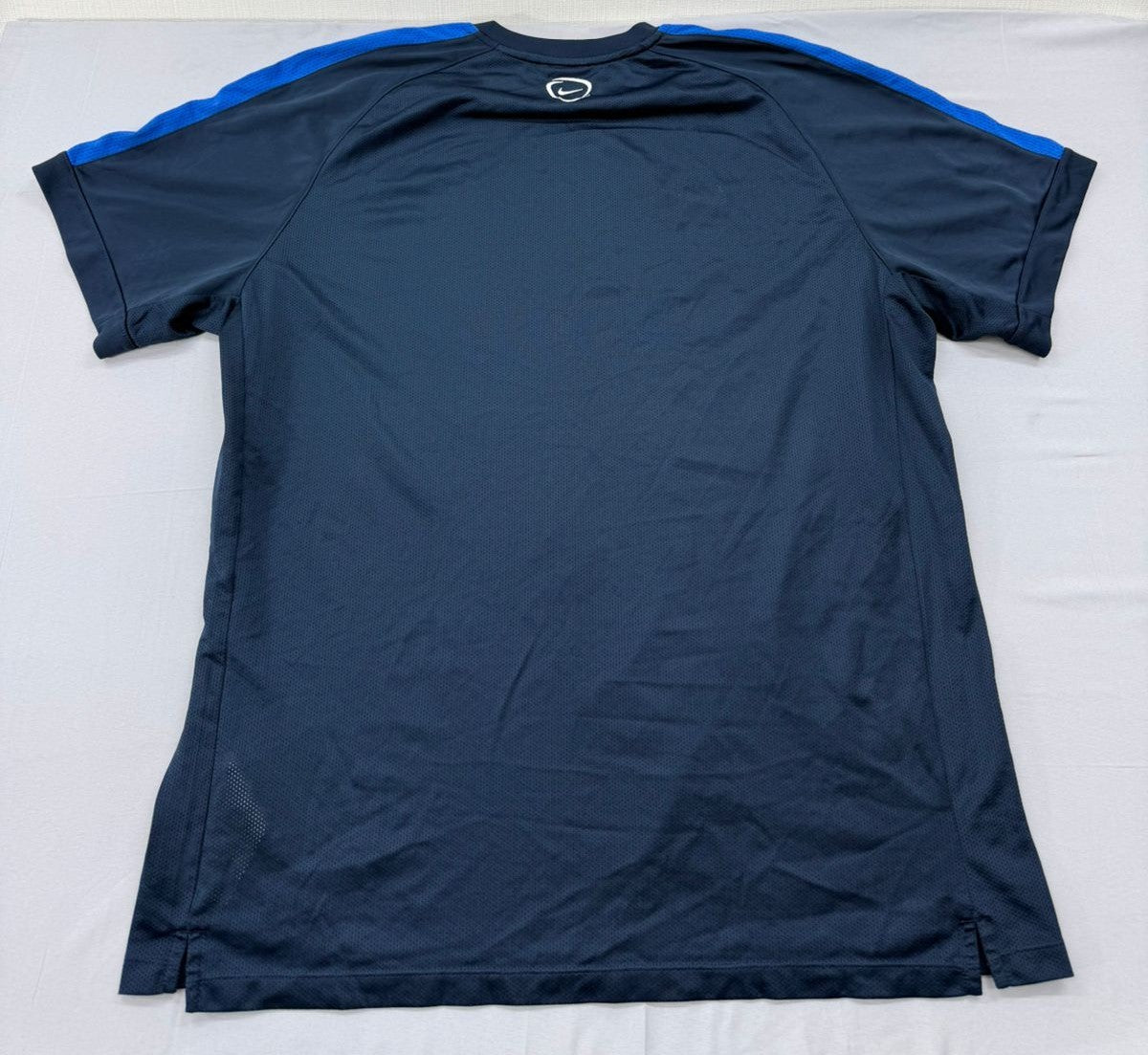 Nike Men's Navy Dri-FIT Football Jersey XXL Striped Short Sleeve