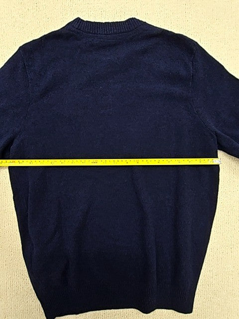 Lyle & Scott Navy Cotton Crew Neck Jumper Men's Regular Fit Long Sleeve