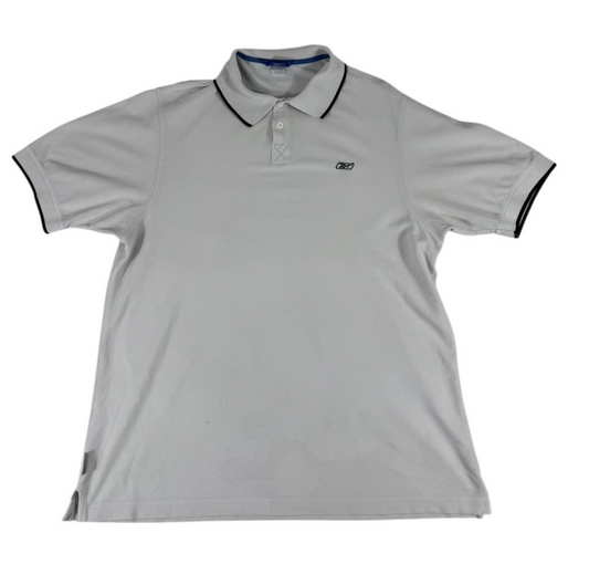Reebok Men's Polo Shirt White Short Sleeve Classic Logo Casual Size XL