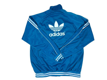 Adidas Men's Track Jacket Blue Full Zip Trefoil Logo Athletic Size 3XL
