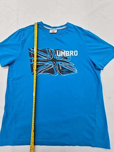 Umbro Men's M Blue Union Jack Cotton Short Sleeve T-Shirt