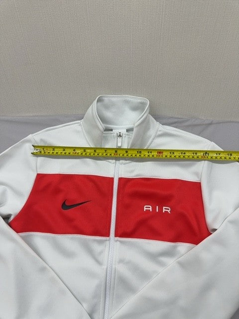 Nike Air Men's Activewear Jacket White/Red Sz S Zipper Poly