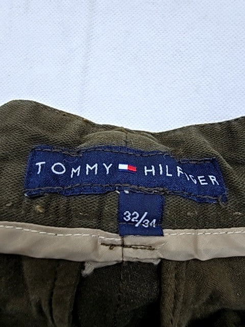 Tommy Hilfiger Men's Fatigue Green Chino Pants 32W/34L Cotton