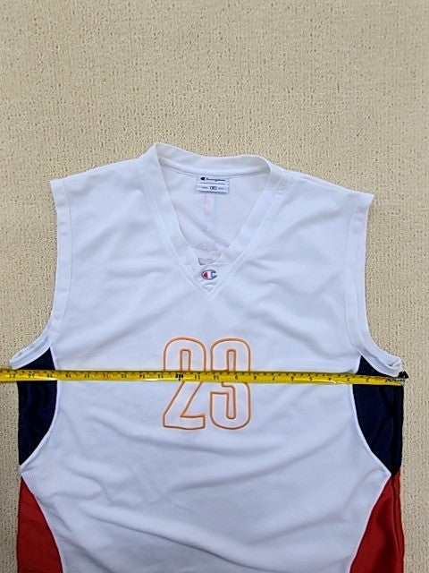 Champion Vintage 2003 White Mesh Basketball Jersey Men's M Sleeveless