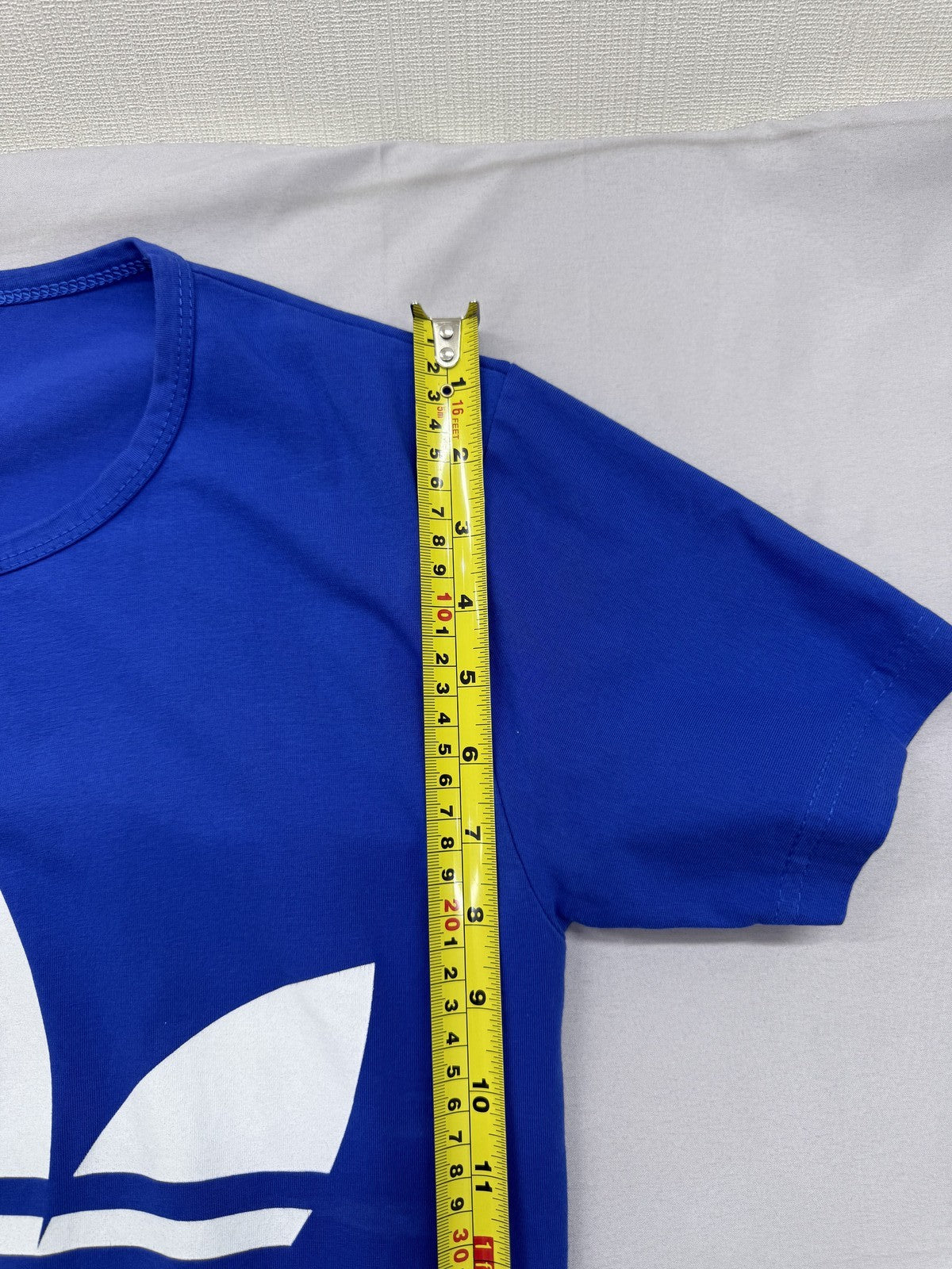 Adidas Blue Cotton Short Sleeve Crewneck T-Shirt L Unisex Adult