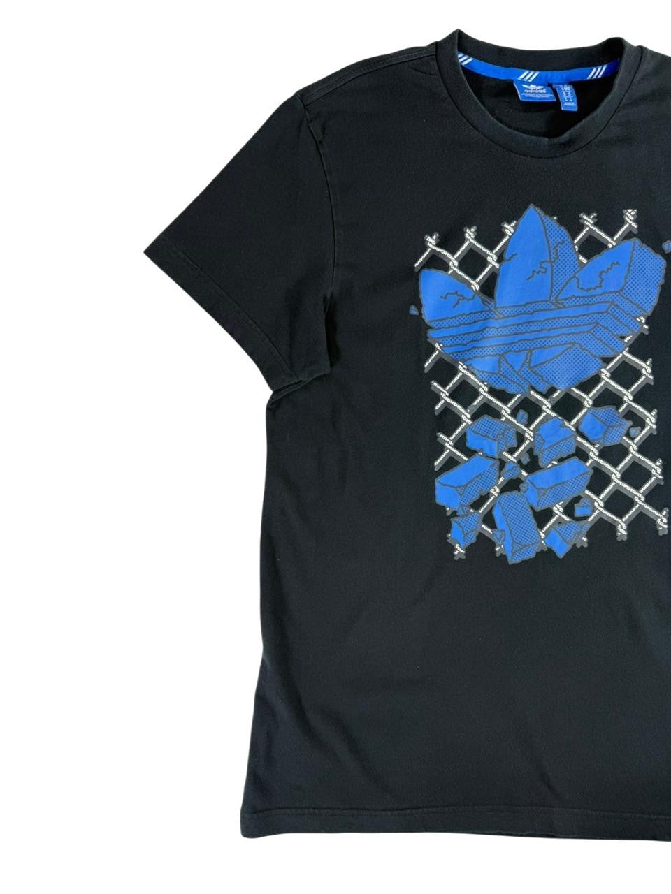 Adidas Originals Graphic T-Shirt Men's Size Medium Black Trefoil Print