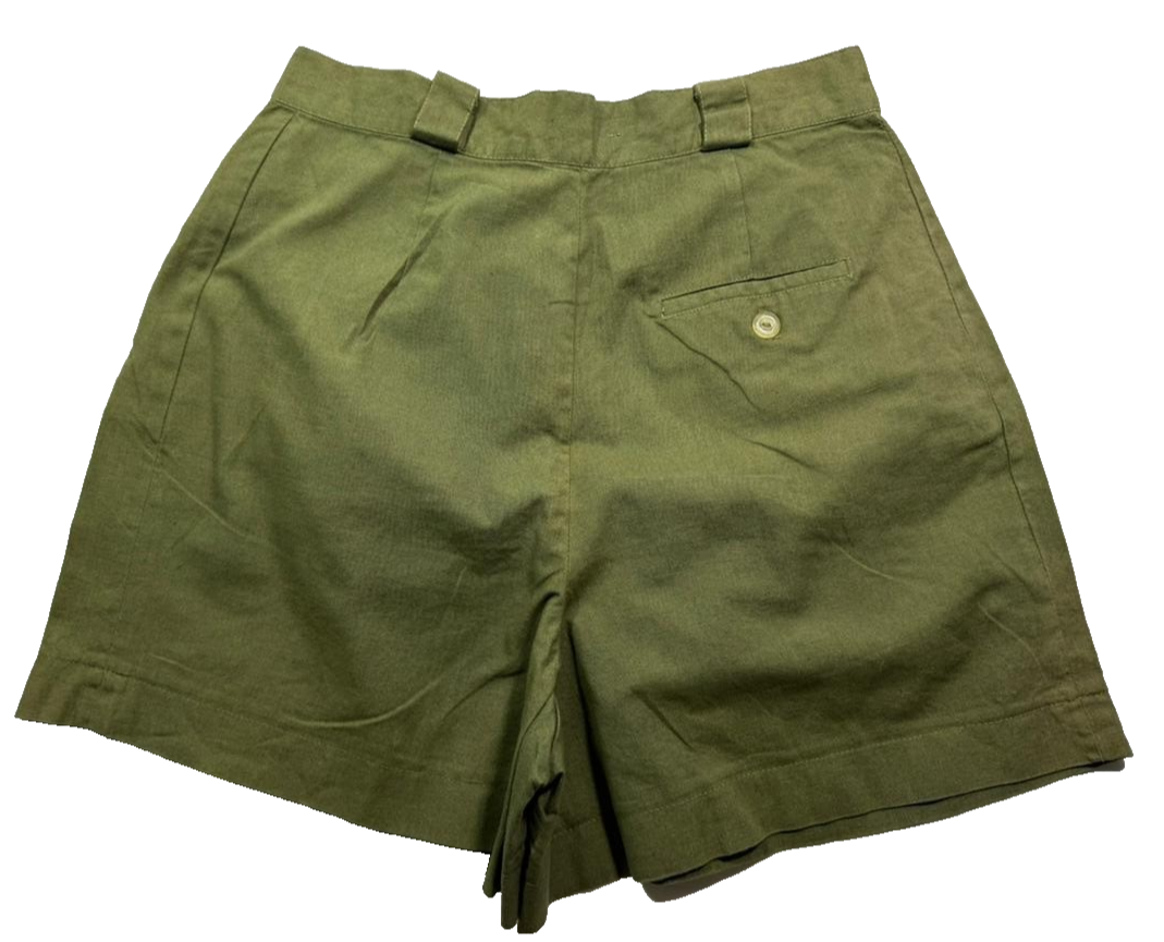 Ladies Green Cotton/Linen Blend Shorts Size 42