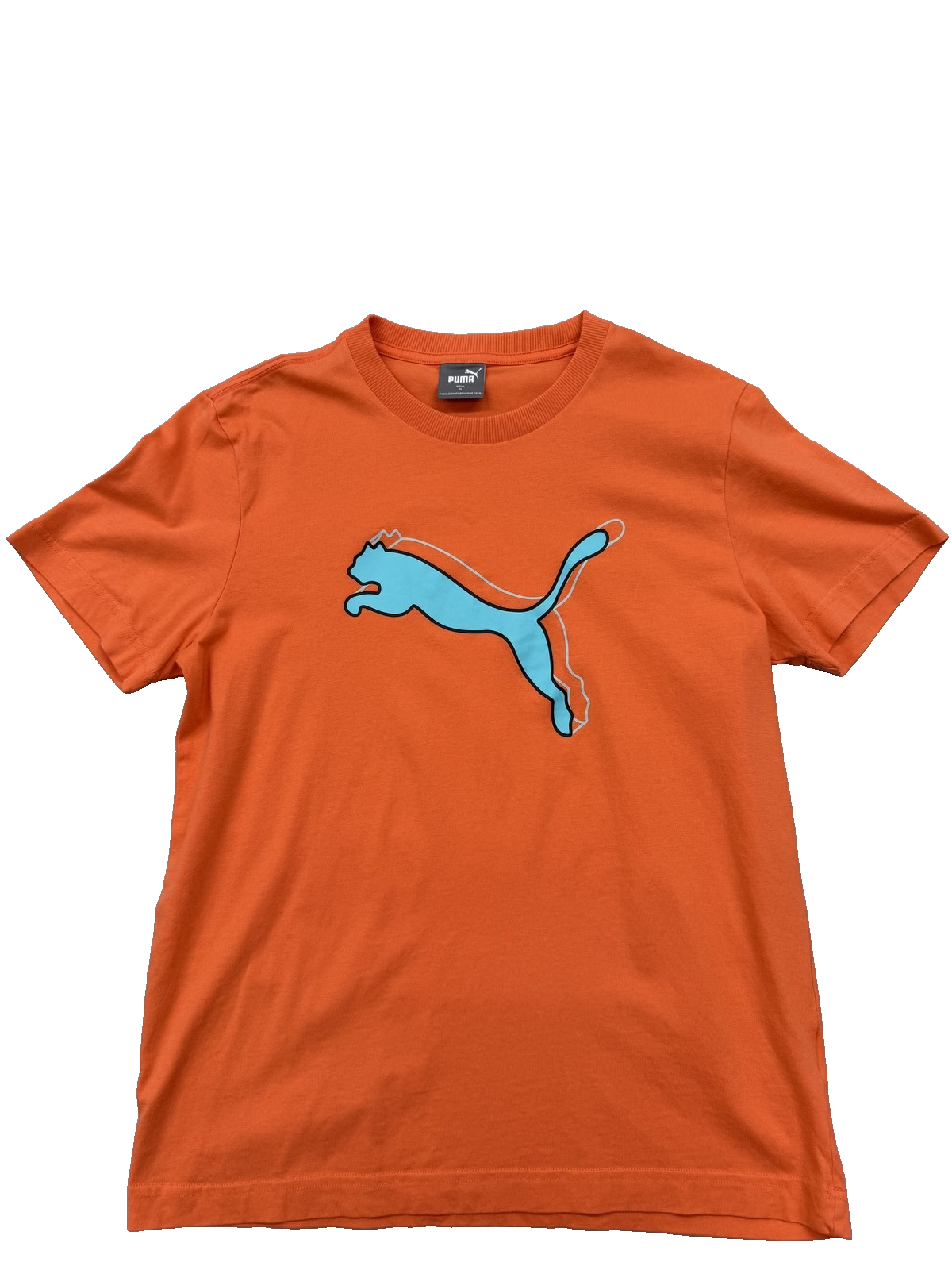 Puma Men's Orange M Short Sleeve Crew Neck T-Shirt