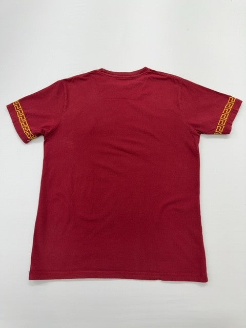 VERSACE Men's Red Gold Graphic T-Shirt Size XL New Style Crew Neck