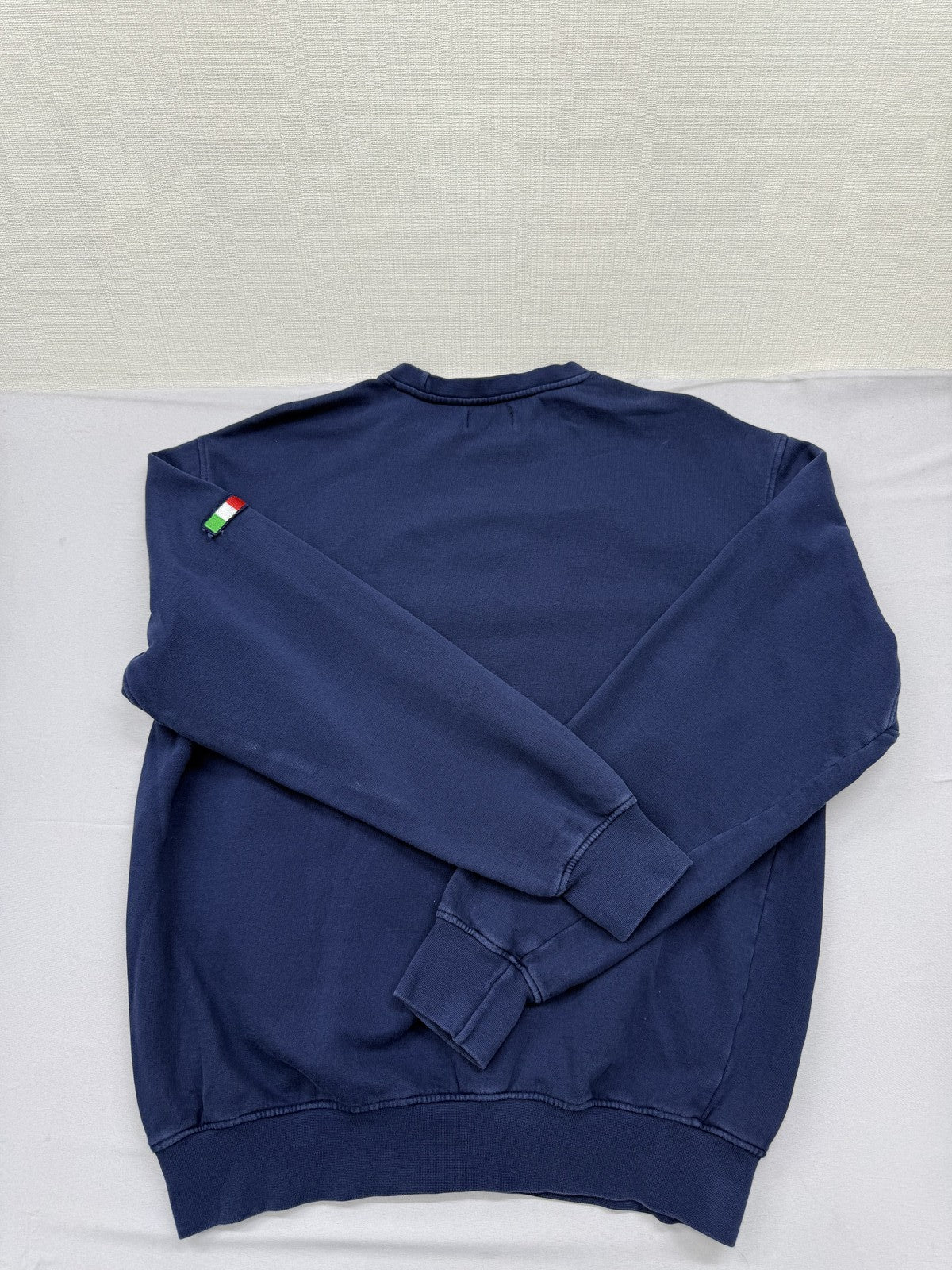 Kappa Women's Navy Crewneck Sweatshirt Large Italia Flag Fleece