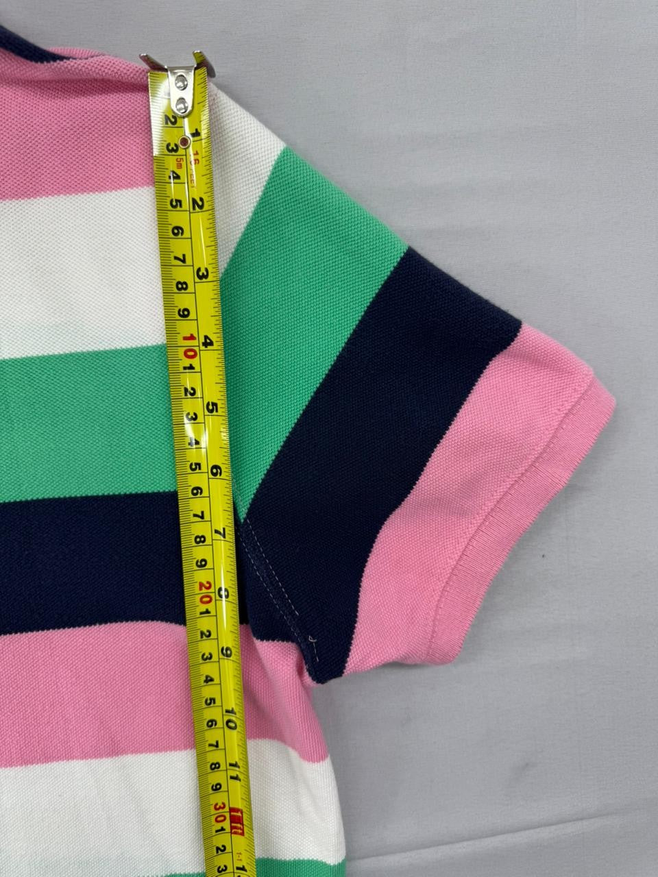 Tommy Hilfiger Men's M Multicolor Stripe Slim Fit Polo Cotton Shirt