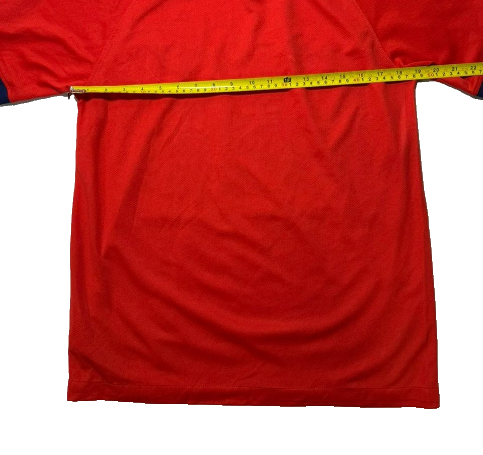 Nike England Away Football Shirt Red Men's Medium 100% Polyester