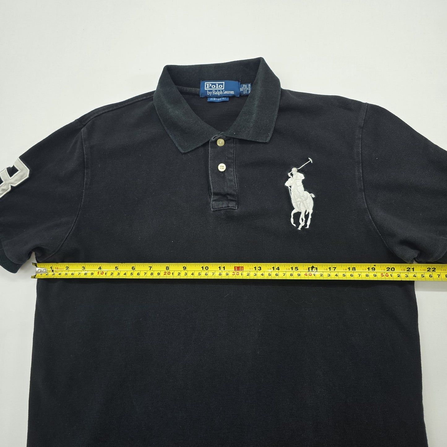 Polo Ralph Lauren Men Black Logo Polo Shirt Size L Regular Fit