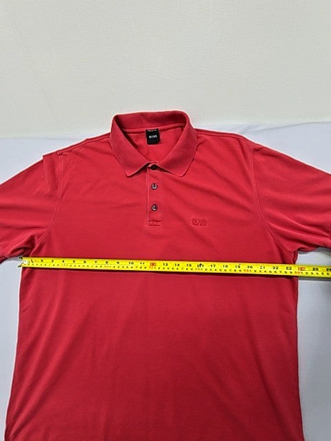 Hugo Boss Red Pima Cotton Polo Shirt XXL Short Sleeve Men's