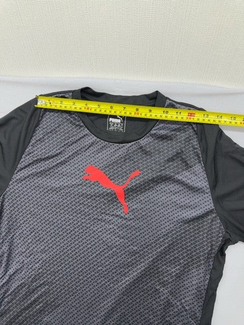 Puma Men's Gray L Training T-Shirt Short Sleeve Crew Neck
