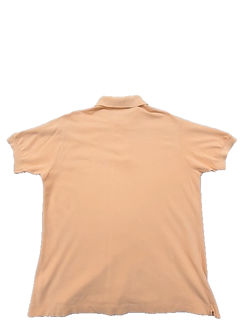 Lacoste Men's Peach Polo Shirt Short Sleeve Crocodile Logo Size 6 Vintage