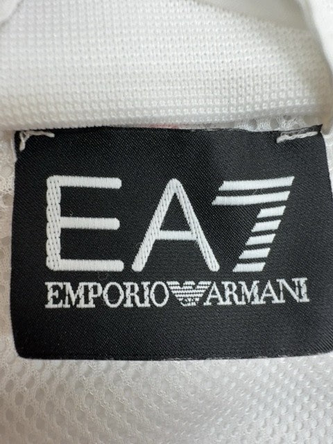 Ea7 Emporio Armani Men's White XL Activewear Zip Jacket
