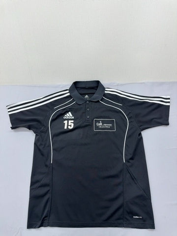 Adidas Men's Black L Polo Shirt Climacool Short Sleeve Regular