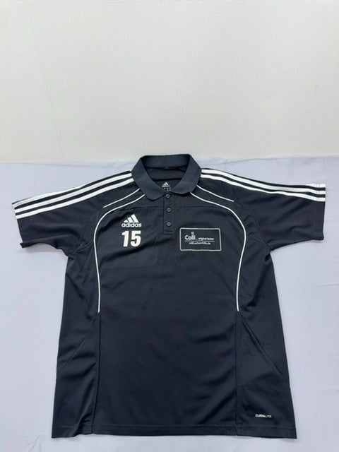 Adidas Men's Black Polo Shirt – Size S, Short Sleeve – Ref 474B0