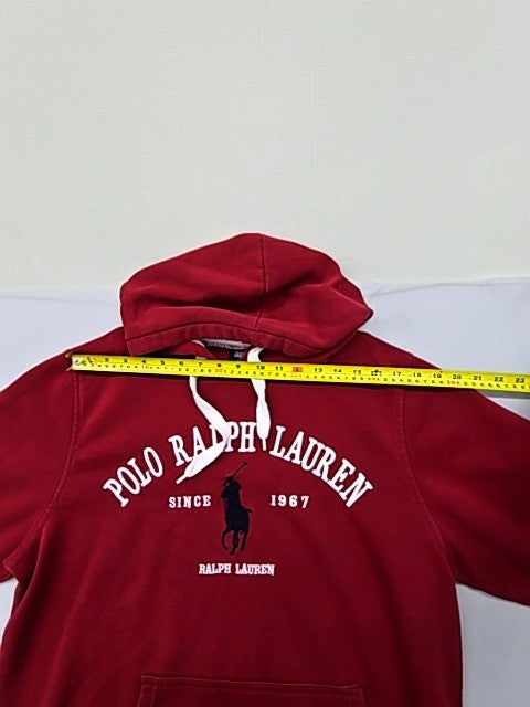 Polo Ralph Lauren Red Fleece Pullover Hoodie XXL Men Embroidered Logo