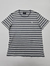 Abercrombie & Fitch Men's Black T-Shirt – Size M, Logo, Striped