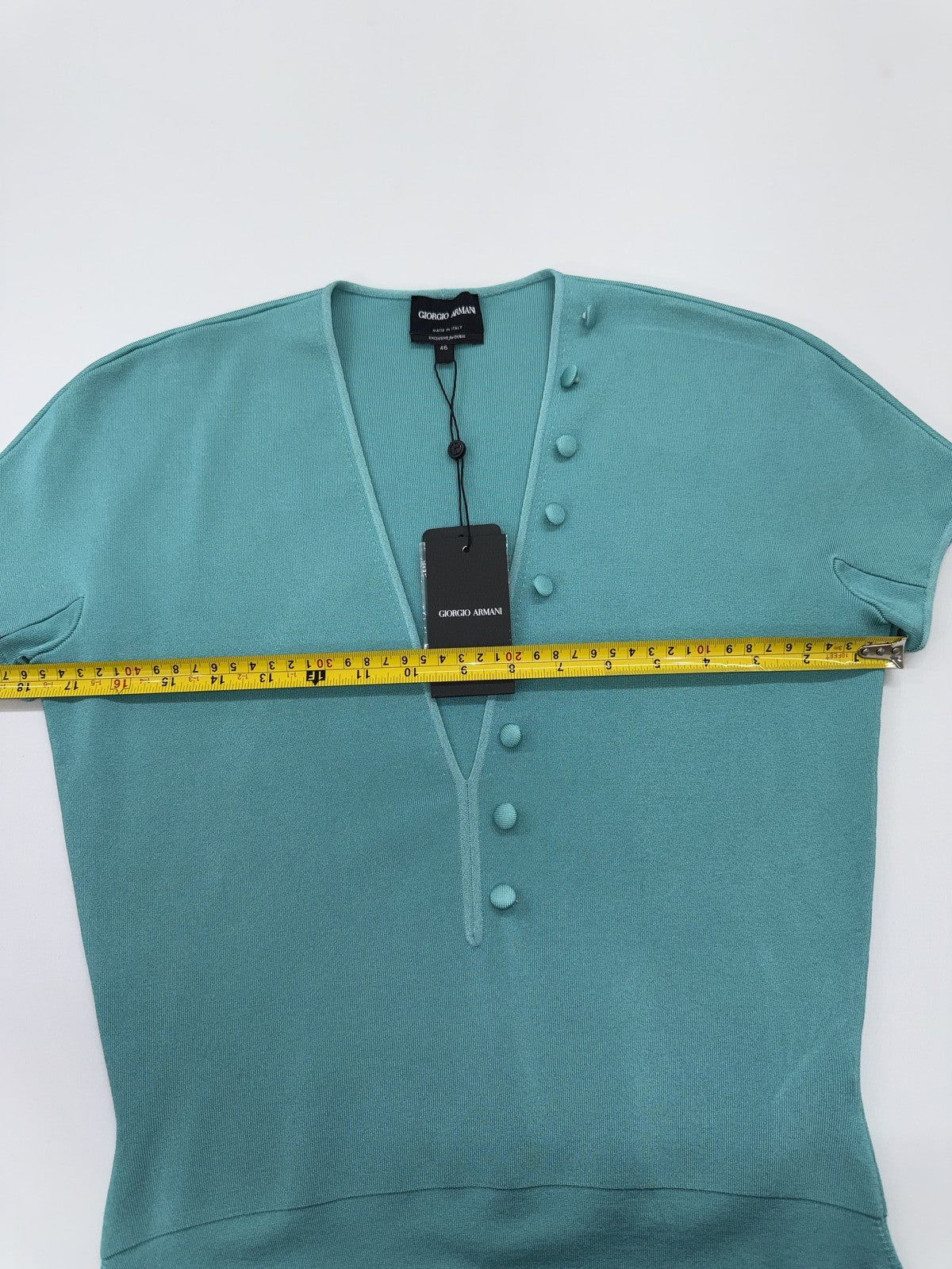 Giorgio Armani Women’s Teal Henley Bodysuit EU 46