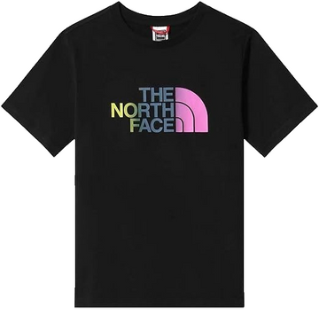 North Face Youth Boys/Girls Black Graphic T-Shirt Multicolor Logo M