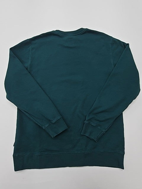 Vans Men Teal Logo Crewneck Sweatshirt Size L Fleece Pullover Regular