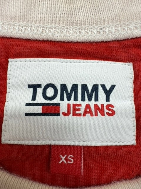 Tommy Jeans Men's Red Short Sleeve T-Shirt XS Cotton Crew Neck