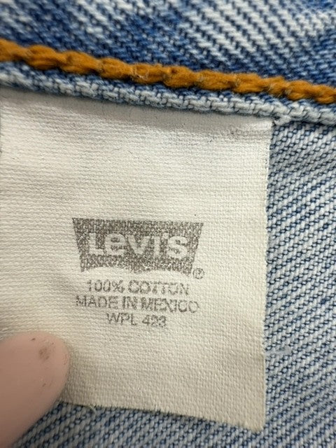 Levi's Boys Light Blue Straight Jeans 30x32 Button Fly Regular Denim